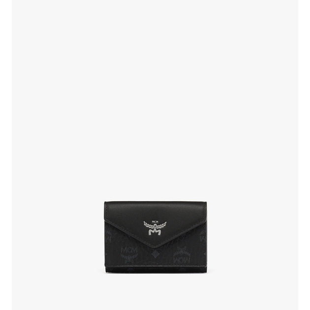 MCM Aren Trifold Wallet Black One Size 2