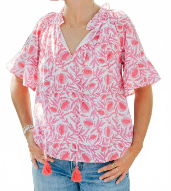 Victoria Dunn Bristol V-Neck Blouse Pink XSmall 3