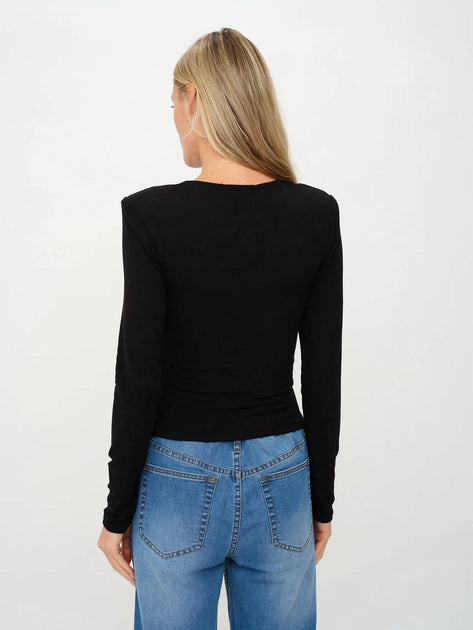 SIX/FIFTY Harlow Ruched Top Black XSmall 3