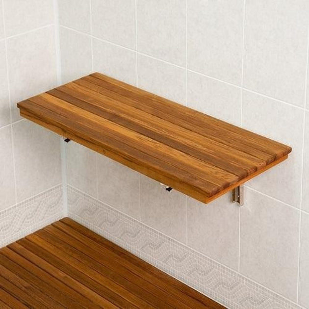 Hivvago Wall Mount Teak Shower Bench 3