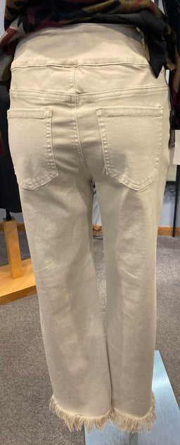 Ethyl Pull On Ankle Pants Beige US 14 3