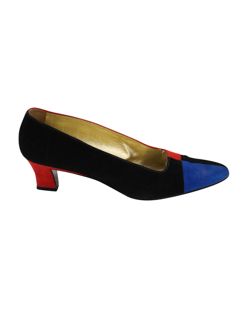Escada 80s Color Block Court Heels Multicolor US 9 2