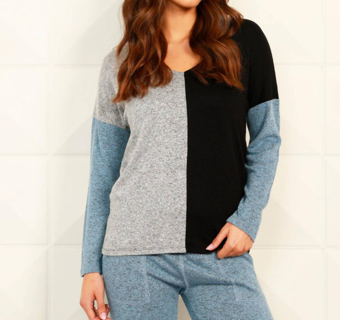 French Kyss Long Sleeve Love V Neck Top 1 main image 0