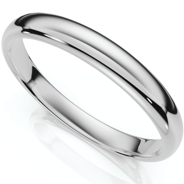 Pompeii3 Dome Wedding Band Silver US 5 2