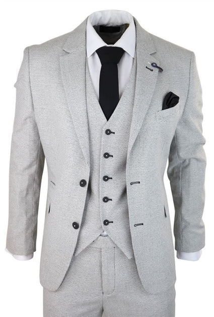 Oliver Tweed Men's 3 Piece Suit Light Grey Check US 50 Regular 2