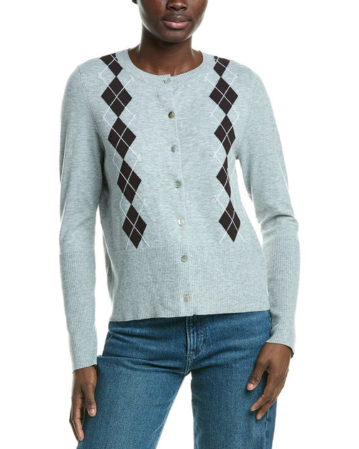 Design History Argyle Cardigan Green Large 2