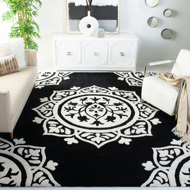 Safavieh Bella BEL136 Area Rug Black/Ivory 2