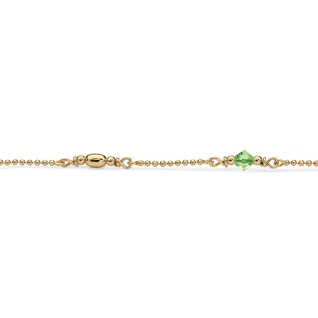 Palm Birthstone Sterling Silver Ankle Bracelet Multi 3