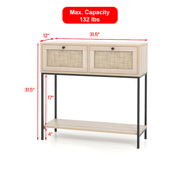 Hivvago Console Table Brown 4