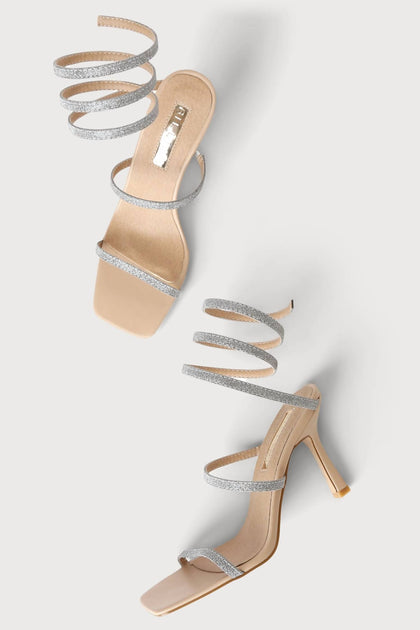 Billini Simi High Heel Sandal Silver US 9 3