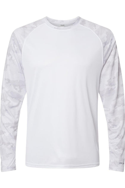 Paragon Cayman Performance Camo Colorblocked Long Sleeve T-Shirt White X-Small 2