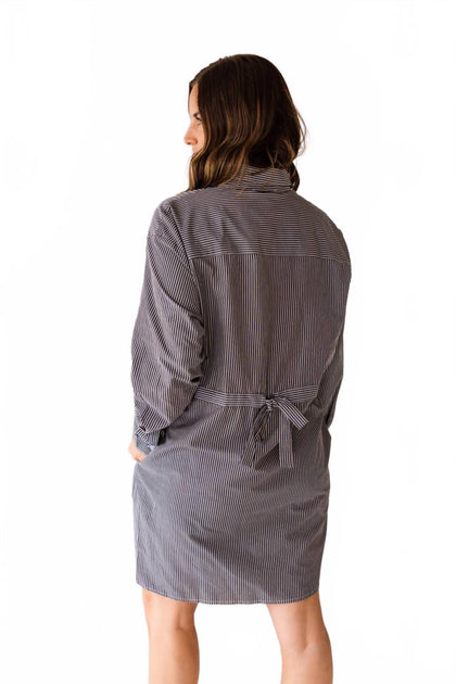 Idem Ditto Jackie Shirt Dress Grey Medium 3
