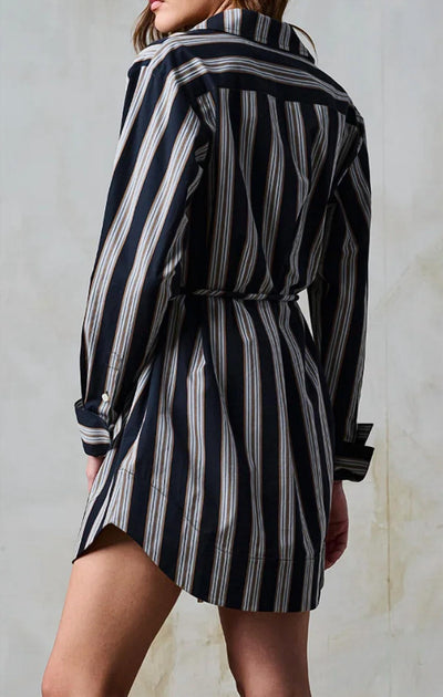 Hevron Abby Shirt Dress Black Large 3