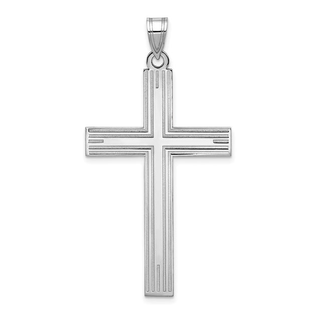 Diamond2Deal Cross Pendant White Gold 6