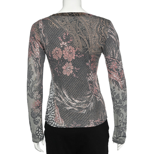 Class By Roberto Cavalli Knit Top Grey Medium 4