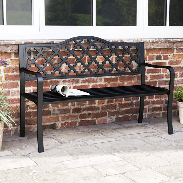 Hivvago Patio Bench Black 3