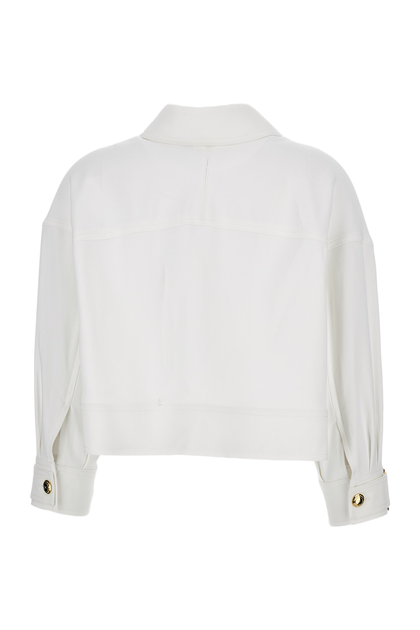 Elisabetta Franchi Cropped Jacket White EU 42 3