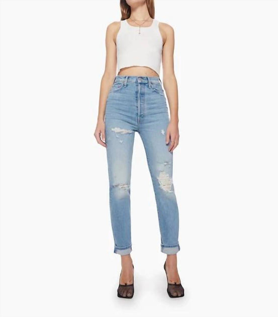 Mother Tune Up Hover Cuff Jeans Blue 30 2