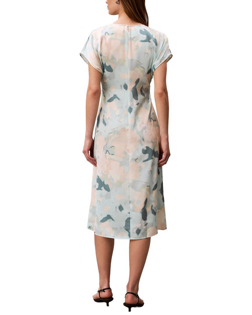 Calvin Klein Women's Satin Print Midi Dress - White
