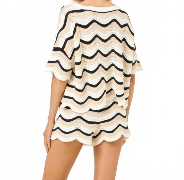 L Space Make Waves Knit Short Multi Small 4