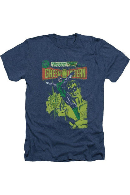 Gildan Green Lantern Vintage Cover T-Shirt Blue Large 2