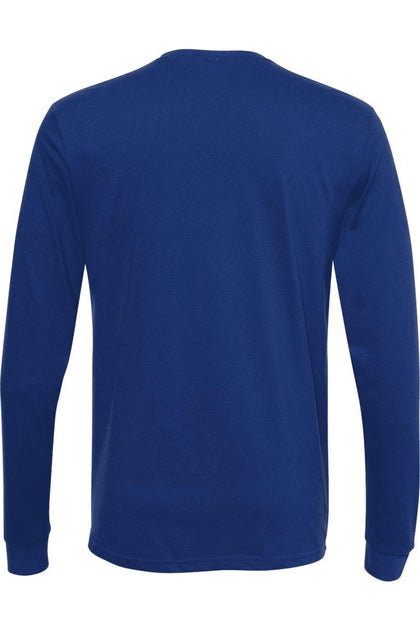 Next Level Unisex Sueded Long Sleeve T-Shirt Bleu XLarge 3