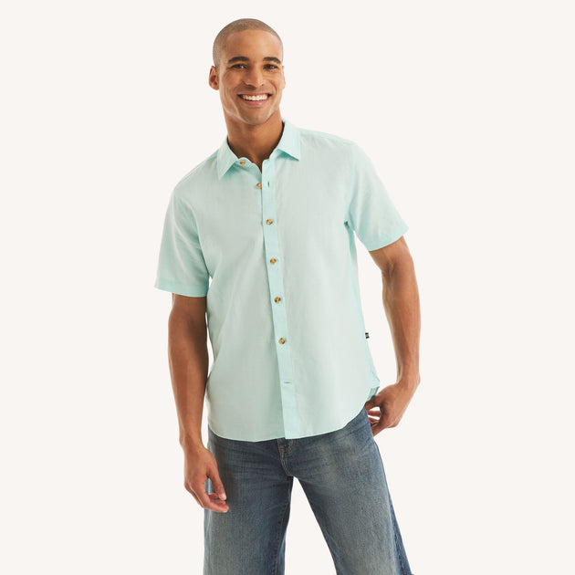 Nautica Herren Leinen Kurzarmhemd Multi XXL 2