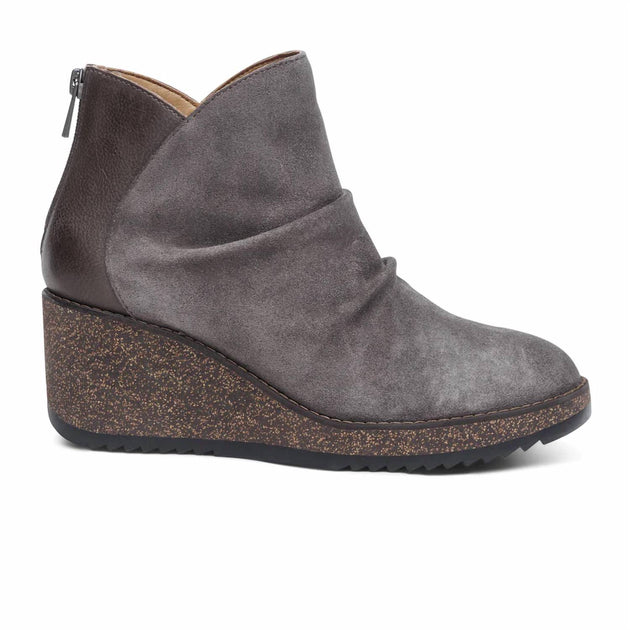 Aetrex Kara Ankle Wedge Boot Grey EU 42 3