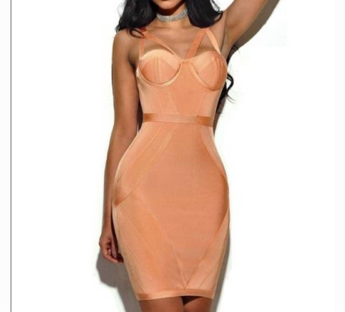 Miss Circle Bandage Dress Pink Medium 2