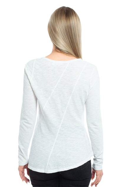 WILT Rundhals Langarmshirt Weiß XS 3