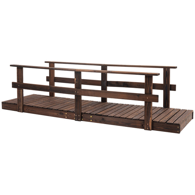 Streamdale Wooden Garden Bridge Brown 2