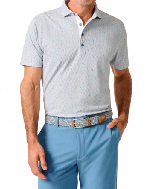 Johnnie-O Poppy Performance Mesh Polo Grey Medium 2