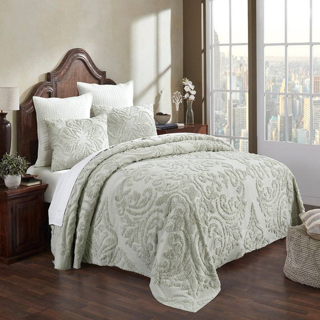 Hivvago Coverlet Bedspread Set White King 4