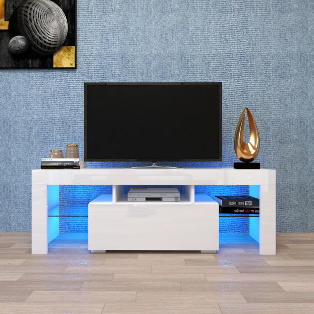 Streamdale Entertainment TV Stand White 2