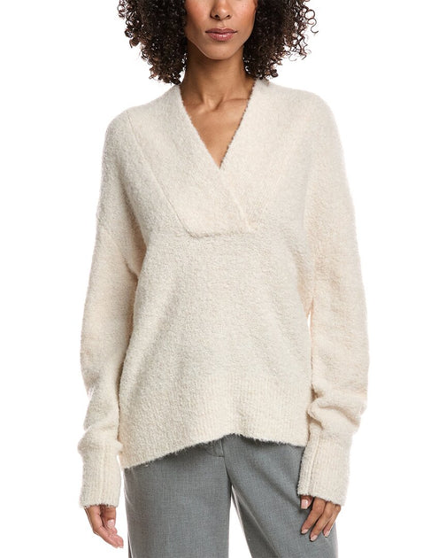Vince Shawl Alpaca & Wool-Blend Sweater Beige XSmall 2