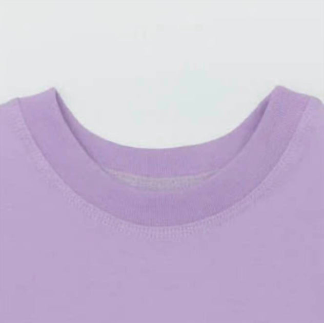 Azarhia Girl's Solid Boxy Tee Purple Large 3