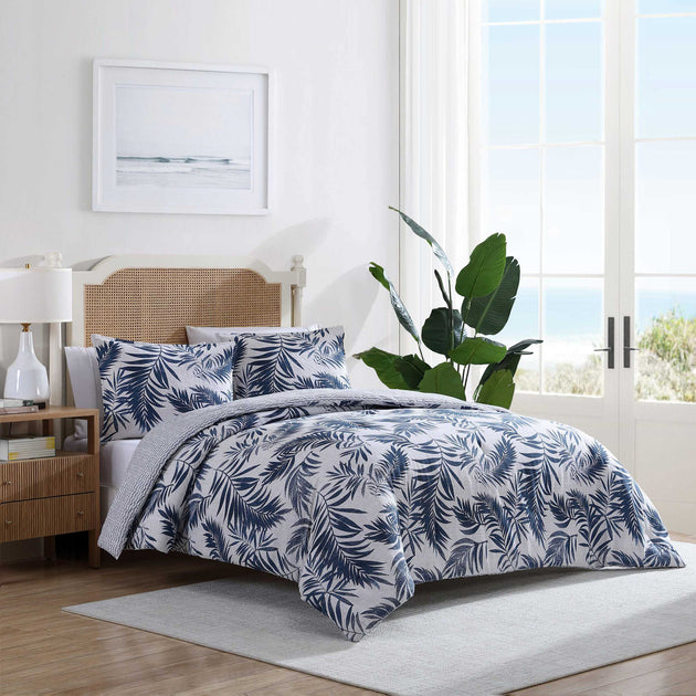 Nautica Marina Leaf Blue Full/Queen Comforter and Sham Set 2