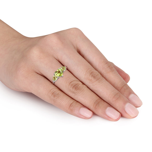 Mimi & Max Triple Heart Ring Green US 9 3