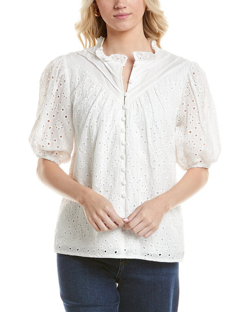 ESTELLINA Shirt Blouse White Large 2