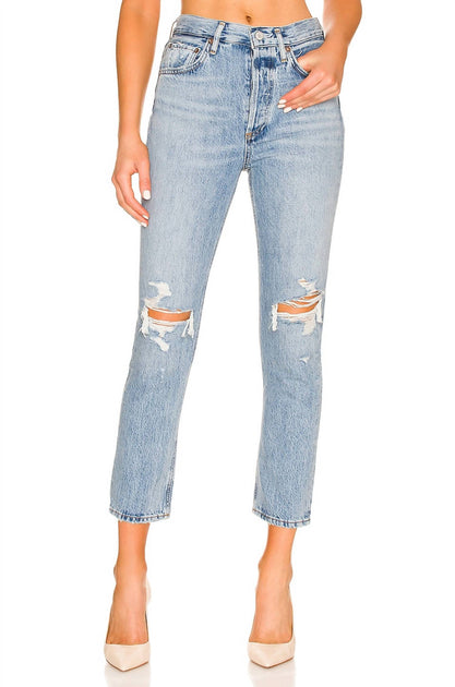 AGOLDE Riley High Rise Straight Leg Jeans Blue 29 2