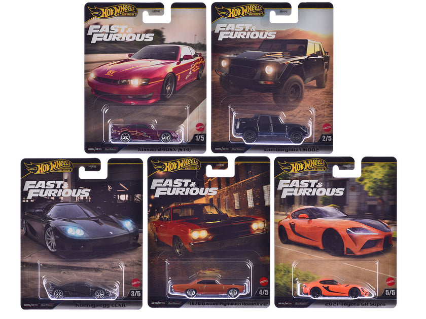 Hot Wheels Fast and Furious 2025 5 Piece Set L Model Cars 2
