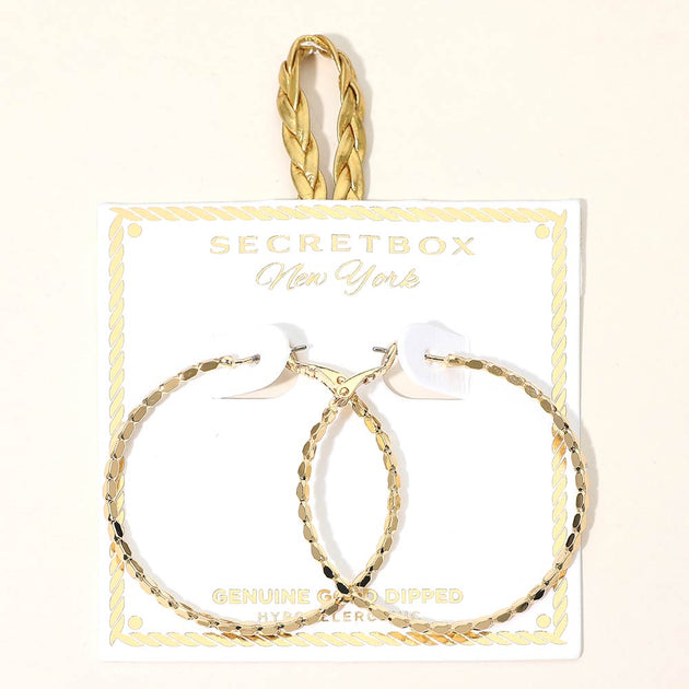 FASHNZFAB Secret Box Hoop Earrings Gold 3