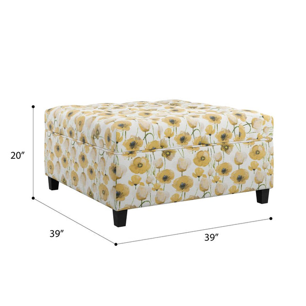 Madrona Burke Mia Storage Ottoman Golden Poppy 3