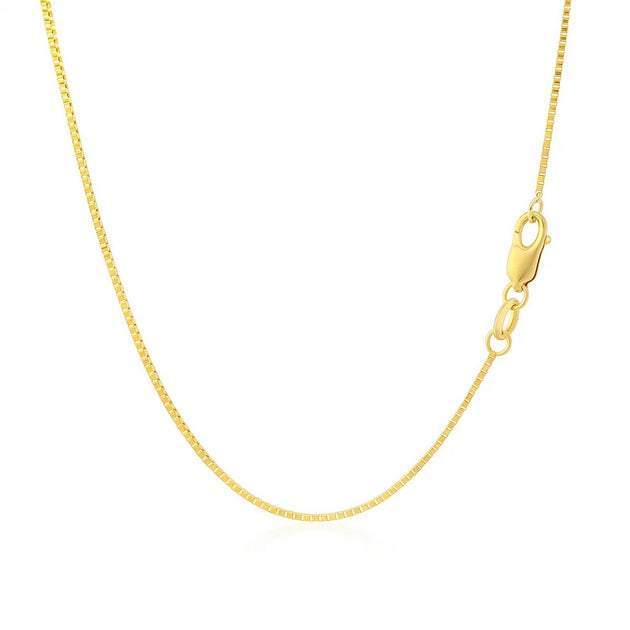 FASHNZFAB Classic Box Chain Yellow Gold 0.85mm US 20 4