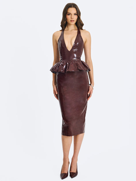 Miss Circle Jaslene Halter Midi Dress Multi XXS 2