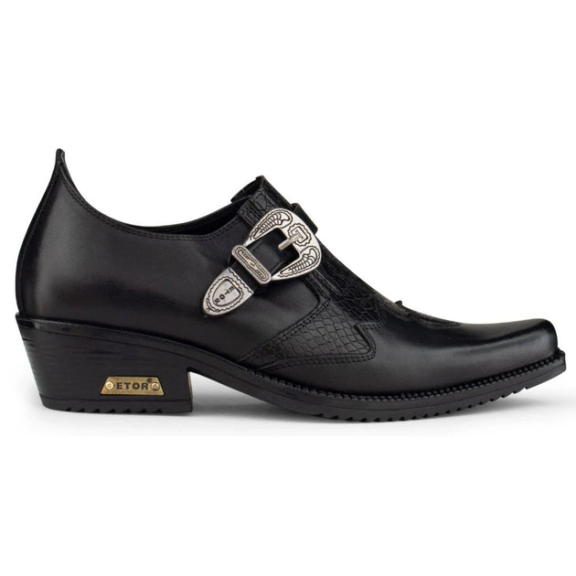 Etor Snake Western Cowboy Boots Black US 11 2