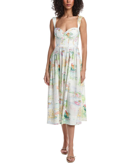Yumi Kim Brigette Linen-Blend Midi Dress White Small 2