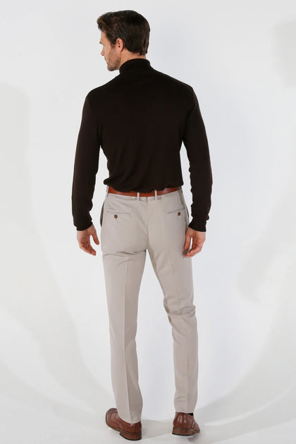 Paul Andrew Mayfair Plain Formal Trousers Beige 38 3