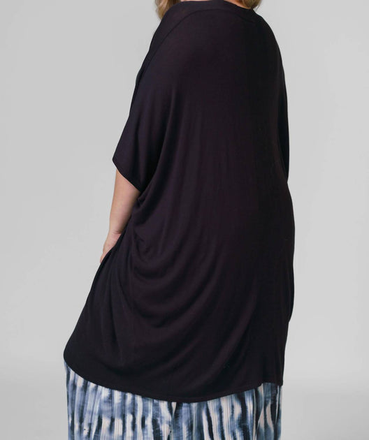 Bitte Kai Rand Bloom Knit Tunic Black Plus Size 1X 3