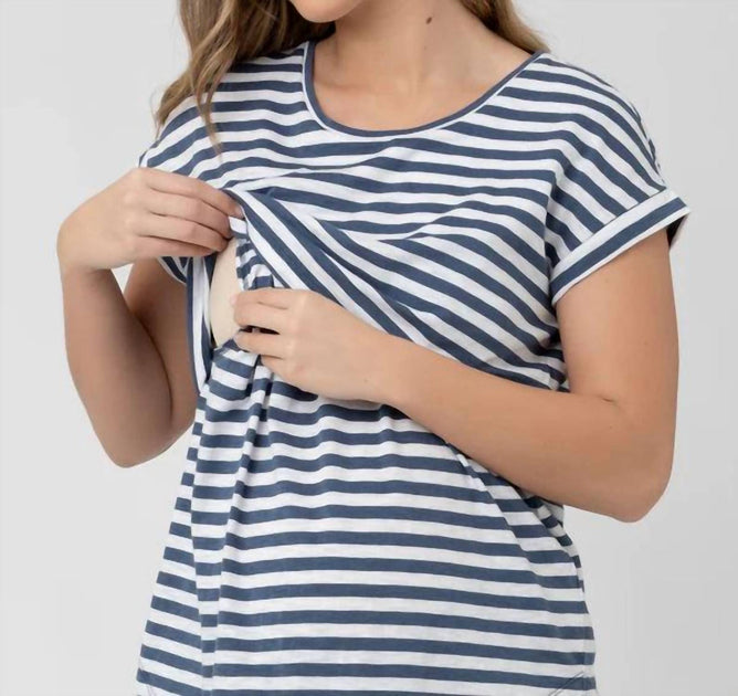 Ripe Lionel Nursing Tee Blue Small 3